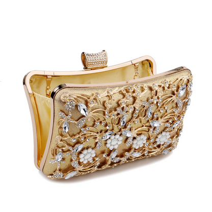 Luxury Hollow Out Crystal Clutch Evening Bag