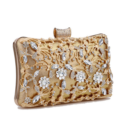 Luxury Hollow Out Crystal Clutch Evening Bag