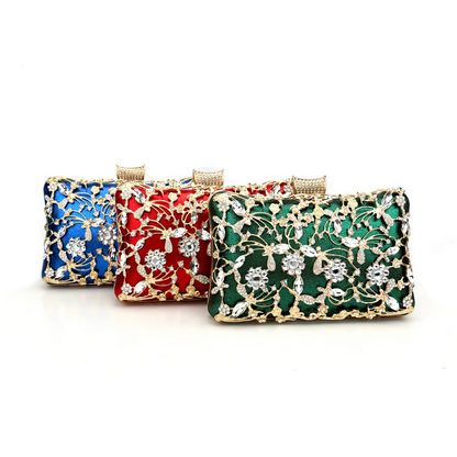 Luxury Hollow Out Crystal Clutch Evening Bag