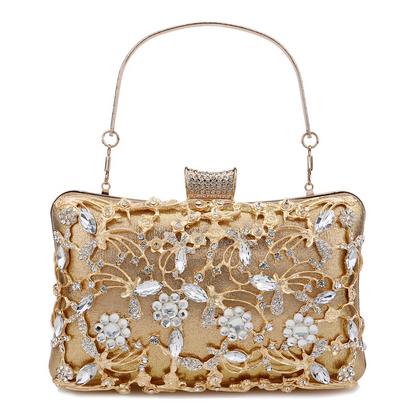 Luxury Hollow Out Crystal Clutch Evening Bag