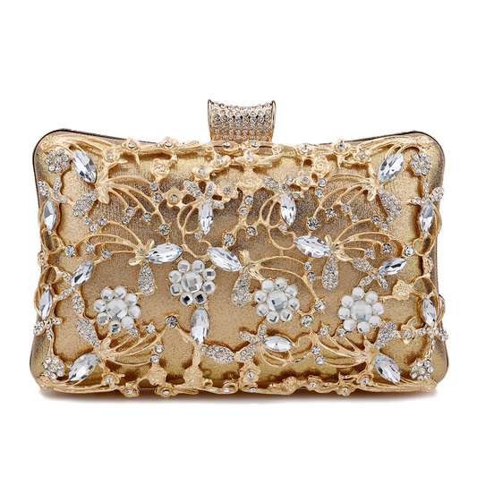 Luxury Hollow Out Crystal Clutch Evening Bag