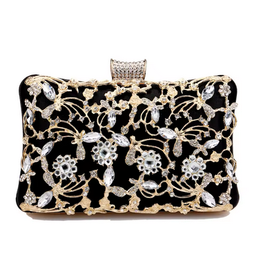 Luxury Hollow Out Crystal Clutch Evening Bag