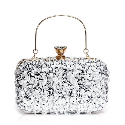 Elegant Beaded Diamond Clutch Purse  Women’s Evening Handbag