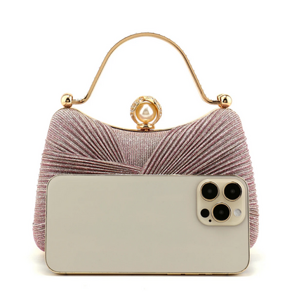 Stylish Pink Bow Design Women’s Elegant  Clutch Evening Bag