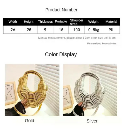 Chic Handwoven Rope Knotted Hobo Bag