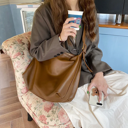 Women’s Leather Boston Shoulder Bag Fashion Casual Tote