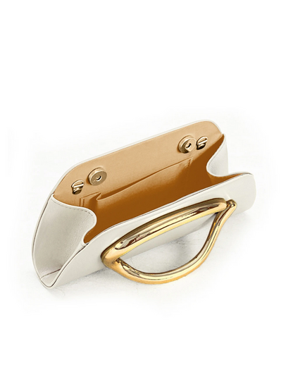 Women’s Fashion Box Clutch with Gold Buckle