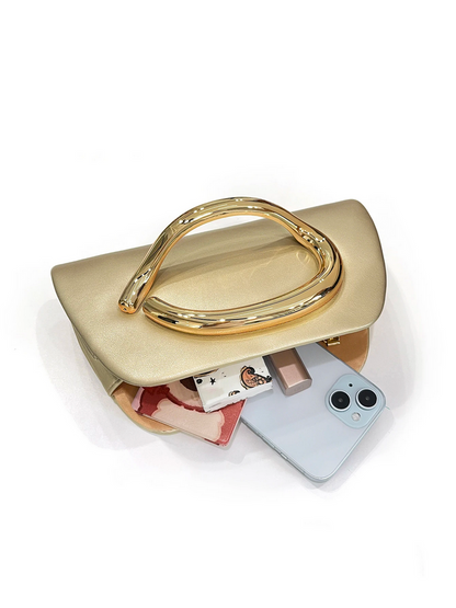 Women’s Fashion Box Clutch with Gold Buckle