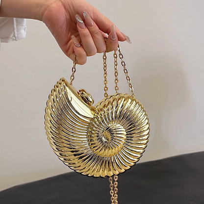 Gold Conch Shell Clutch for Women