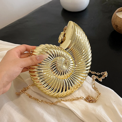Gold Conch Shell Clutch for Women