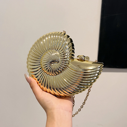 Gold Conch Shell Clutch for Women