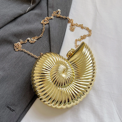 Gold Conch Shell Clutch for Women