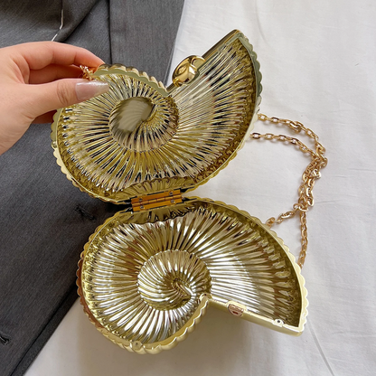 Gold Conch Shell Clutch for Women