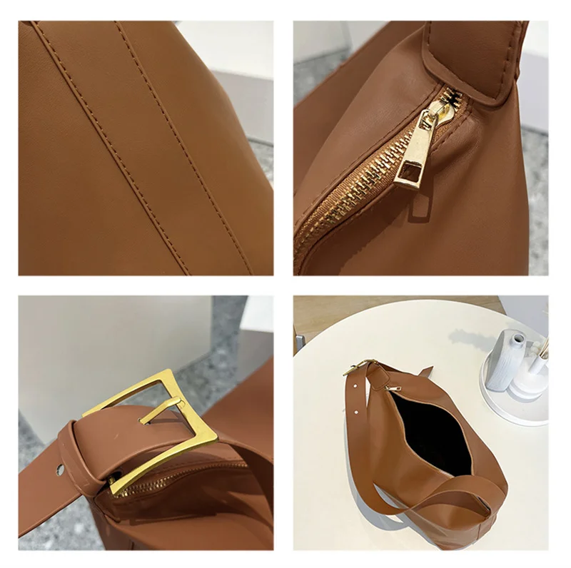 Vintage Pillow Design PU Leather Boston Bag Women’s Handbag