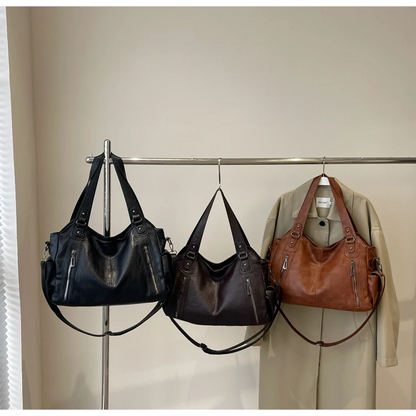 Large PU Leather Tote Bag Fashion Women’s Shoulder & Crossbody Handbag