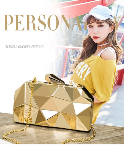 Fashion Geometric Crossbody Bag Mini Clutch Purse for Weddings & Parties