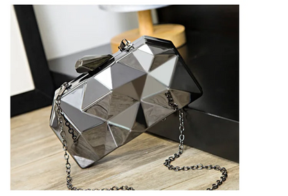 Fashion Geometric Crossbody Bag Mini Clutch Purse for Weddings & Parties