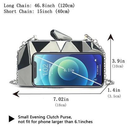 Fashion Geometric Crossbody Bag Mini Clutch Purse for Weddings & Parties