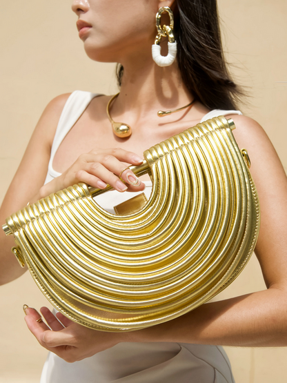 Women’s Luxury Gold and Silver Evening Bag