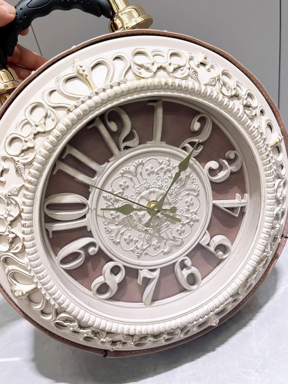 Clock-Shaped Leather Shoulder Bag  Unique Women’s Fashion Handbag