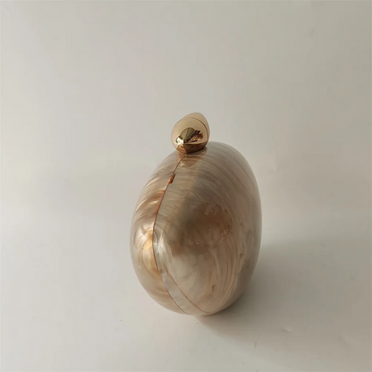 Luxury Shell Pearl Marble Clutch Bag
