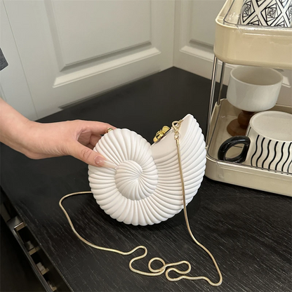 High-End Conch Shape Clutch Shoulder Bag for Parties