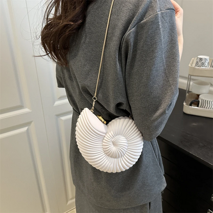 High-End Conch Shape Clutch Shoulder Bag for Parties