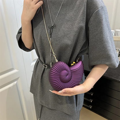 High-End Conch Shape Clutch Shoulder Bag for Parties