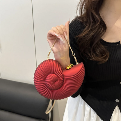 High-End Conch Shape Clutch Shoulder Bag for Parties