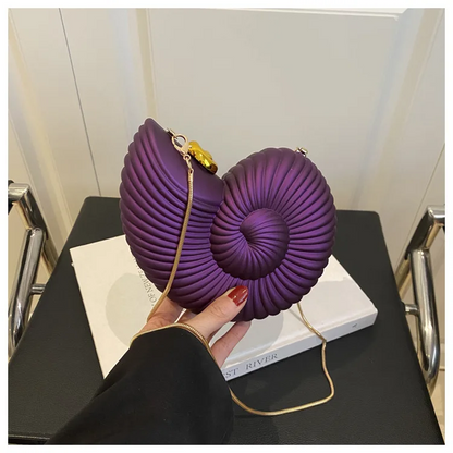 High-End Conch Shape Clutch Shoulder Bag for Parties