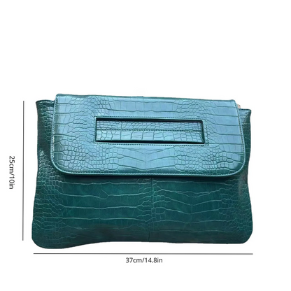 Luxury Crocodile Embossed PU Leather Shoulder Bag