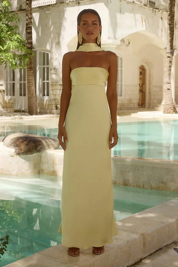 Strapless Satin Bodycon Dress Chic Summer Cocktail Party Wear