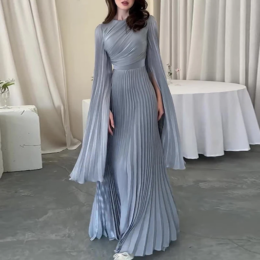 Women’s High Waisted Flared Sleeve Formal Evening Dress
