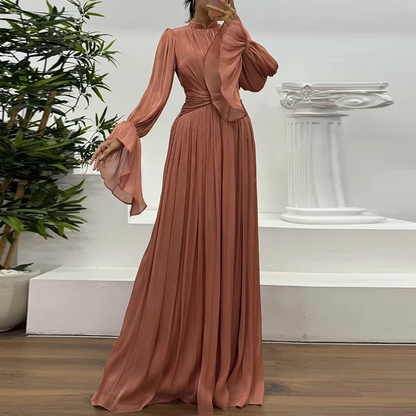 Women’s High Waist Casual Flare Sleeve Dress