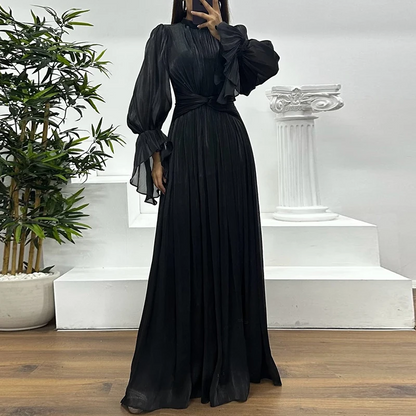 Women’s High Waist Casual Flare Sleeve Dress