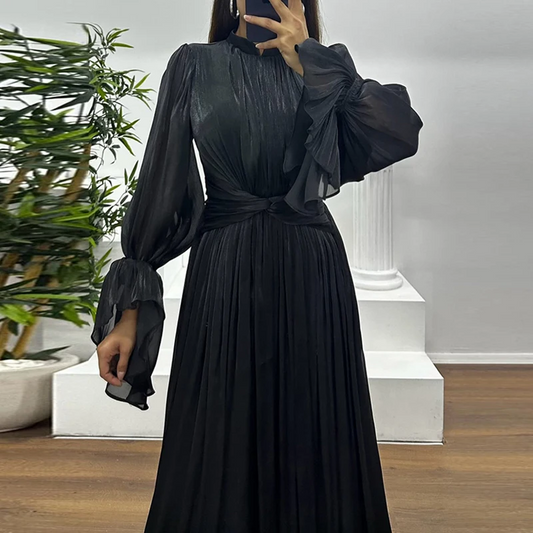 Women’s High Waist Casual Flare Sleeve Dress
