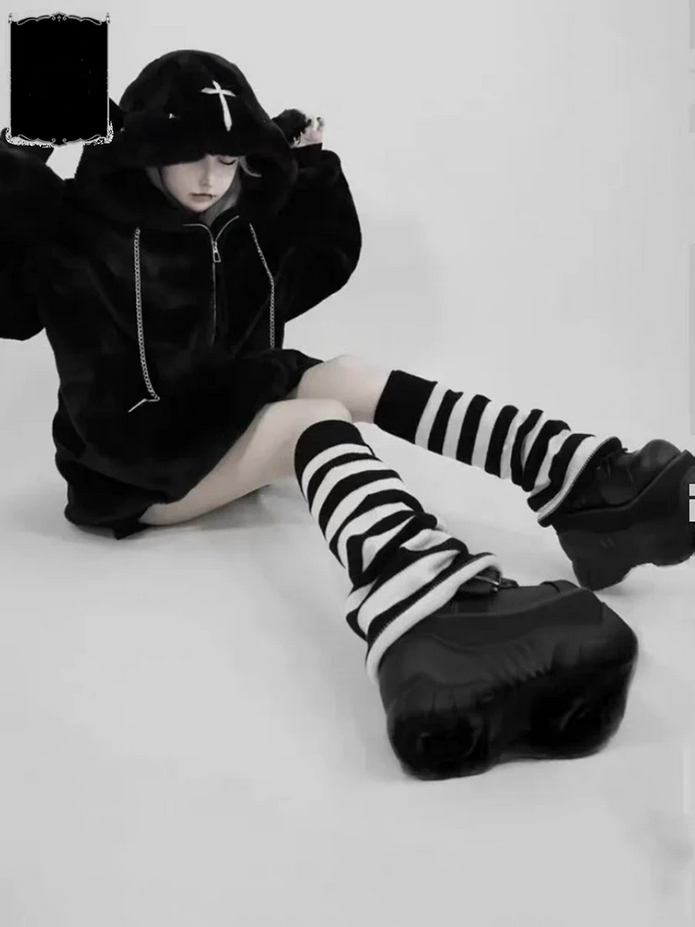 Harajuku Kawaii Oversized Faux Fur Hoodie Warm Thick Winter Jacket
