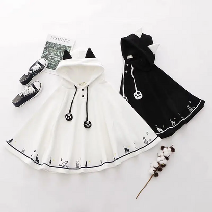 Cute Cat Ear Hooded Jacket Oversized Kawaii Y2K Coat