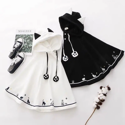 Cute Cat Ear Hooded Jacket Oversized Kawaii Y2K Coat