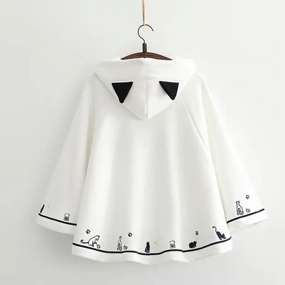 Cute Cat Ear Hooded Jacket Oversized Kawaii Y2K Coat