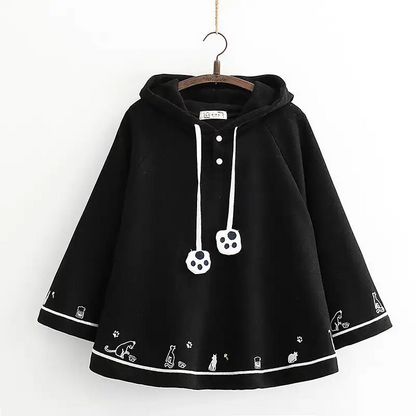 Cute Cat Ear Hooded Jacket Oversized Kawaii Y2K Coat