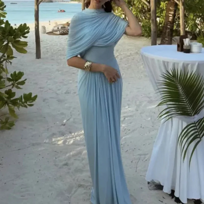 Women’s Casual Elegant  Goddess Chic Pleated Long Dress