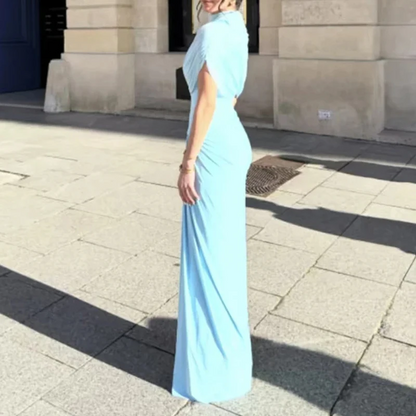 Women’s Casual Elegant  Goddess Chic Pleated Long Dress