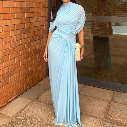 Women’s Casual Elegant  Goddess Chic Pleated Long Dress