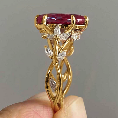 Chic Gold Marquise Cut Zirconia Ring