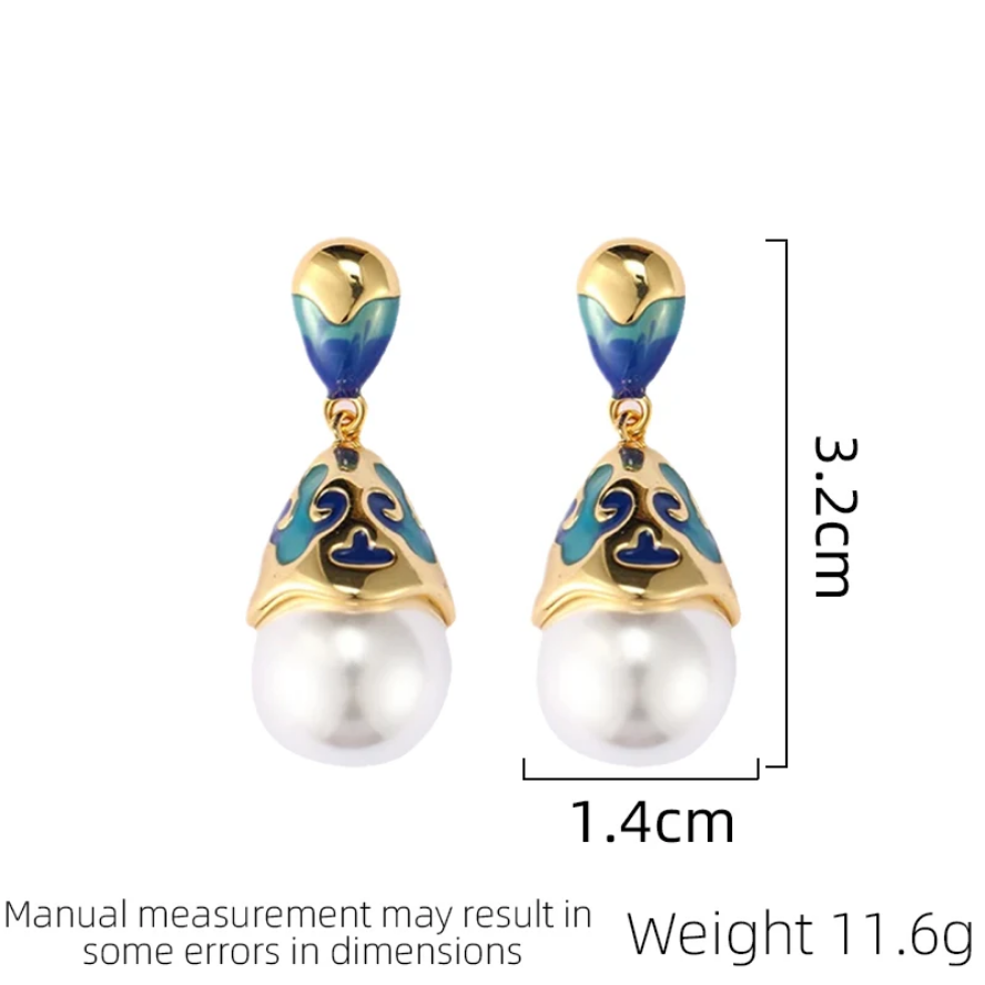 Beautiful Simulated Pearl Drop Earrings