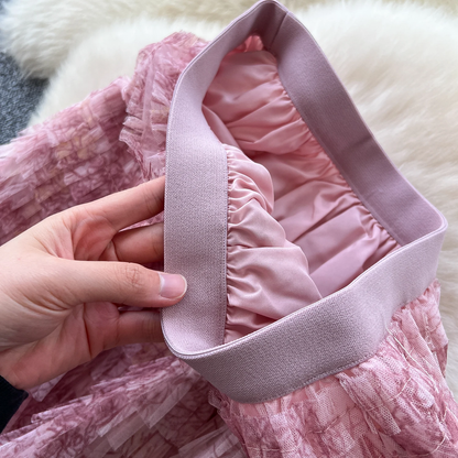 Fairycore Summer High Waist Elegant Layered Mesh Skirt