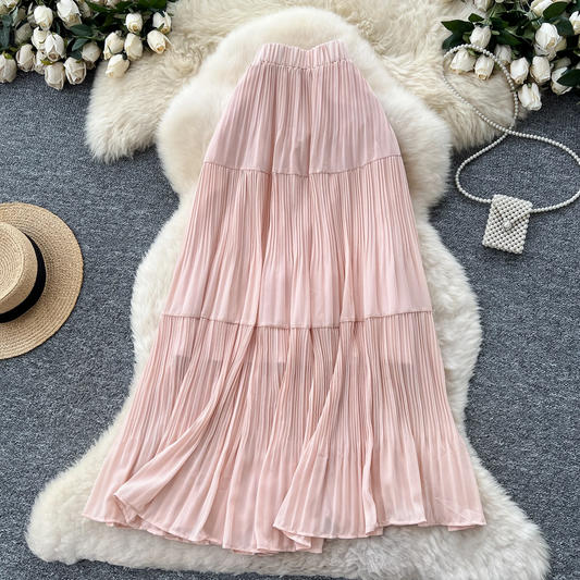 Flowy Sweet Elastic High Waist Skirt