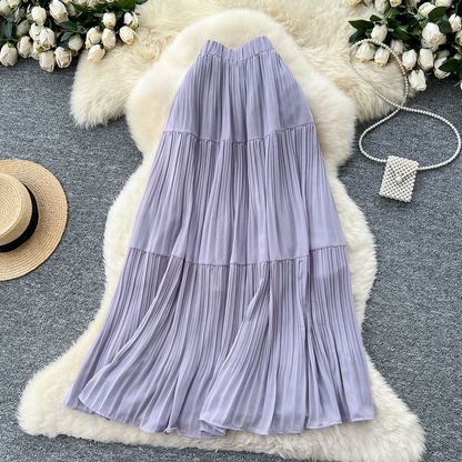 Flowy Sweet Elastic High Waist Skirt