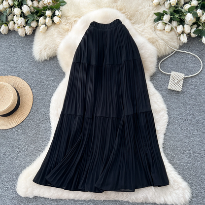 Flowy Sweet Elastic High Waist Skirt